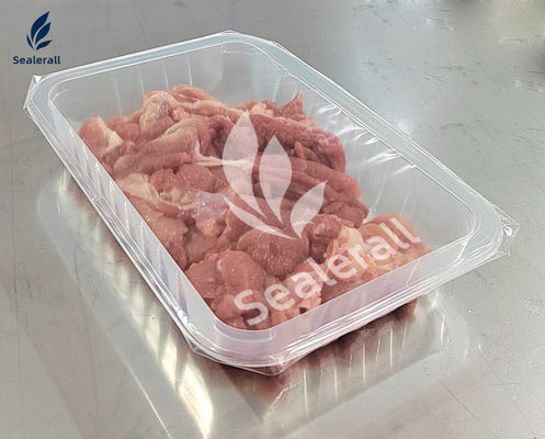 kopen Kaart Geavanceerde Plastic Container Sealing Machine Automatic Tray Packing Machine online manufacture